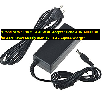 *Brand NEW* 19V 2.1A 40W AC Adapter Delta ADP-40KD BB for Acer Power Supply ADP-40PH AB Laptop Charg - Click Image to Close